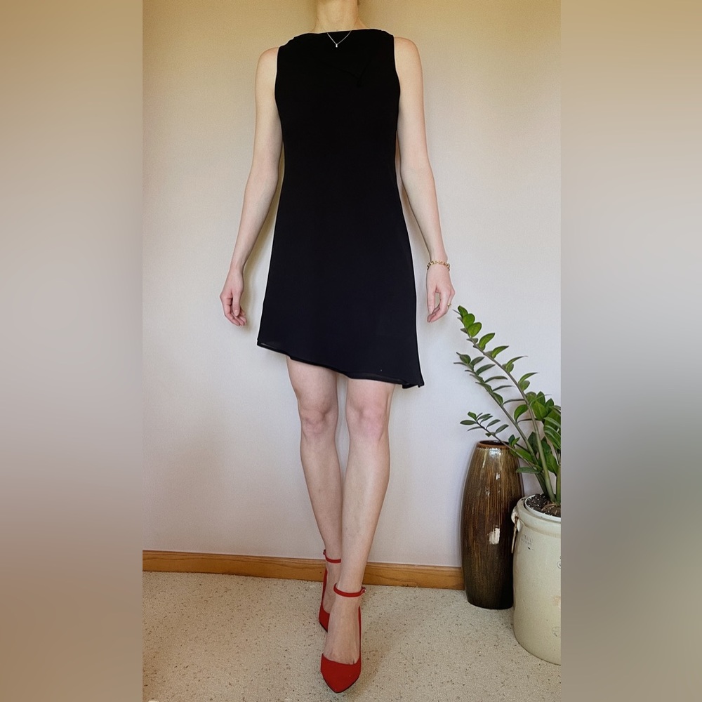 Vintage Virgo Asymmetrical Black Dress Size 6
